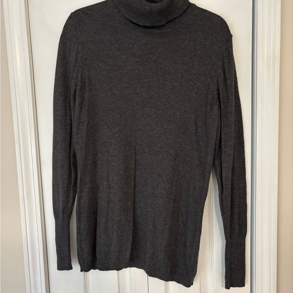 Gray Turtleneck Sweater